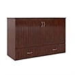 Bowery Hill Traditional Solid Wood Bed Chest with Mattress in Walnut