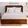 Bowery Hill Queen Traditional Solid Wood Murphy Bed Chest w/ Mattress in Walnut