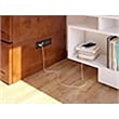 Bowery Hill Queen Traditional Solid Wood Murphy Bed Chest w/ Mattress in Walnut