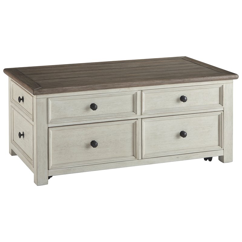 Bowery Hill Engineered Wood Lift-Top Cocktail Table in Two-Tone