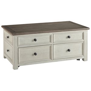 Bowery Hill Engineered Wood Lift-Top Cocktail Table in Two-Tone