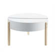 Bowery Hill Modern Wood Coffee Table in White and Natural