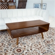 Bowery Hill Mid Century Modern Brown Coffee Table