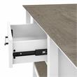 Bowery Hill Modern Engineered Wood Coffee Table with Storage in White