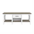Bowery Hill Modern Engineered Wood Coffee Table with Storage in White