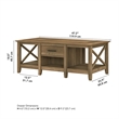 Bowery Hill Modern Engineered Wood Coffee Table with Storage in Pine