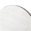 Bowery Hill Engineered Wood White Cocktail Table Round Planked Tops