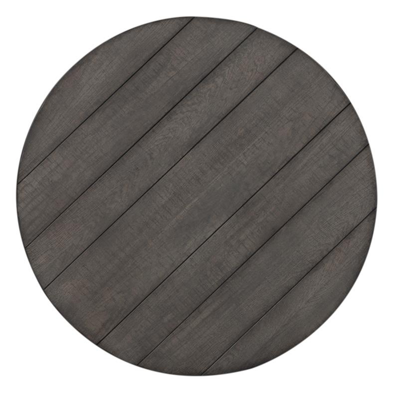 Bowery Hill Modern Splay Leg Round Cocktail Table in Brown