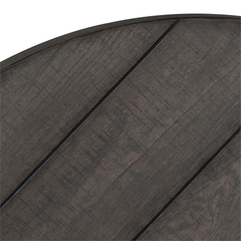 Bowery Hill Modern Splay Leg Round Cocktail Table in Brown