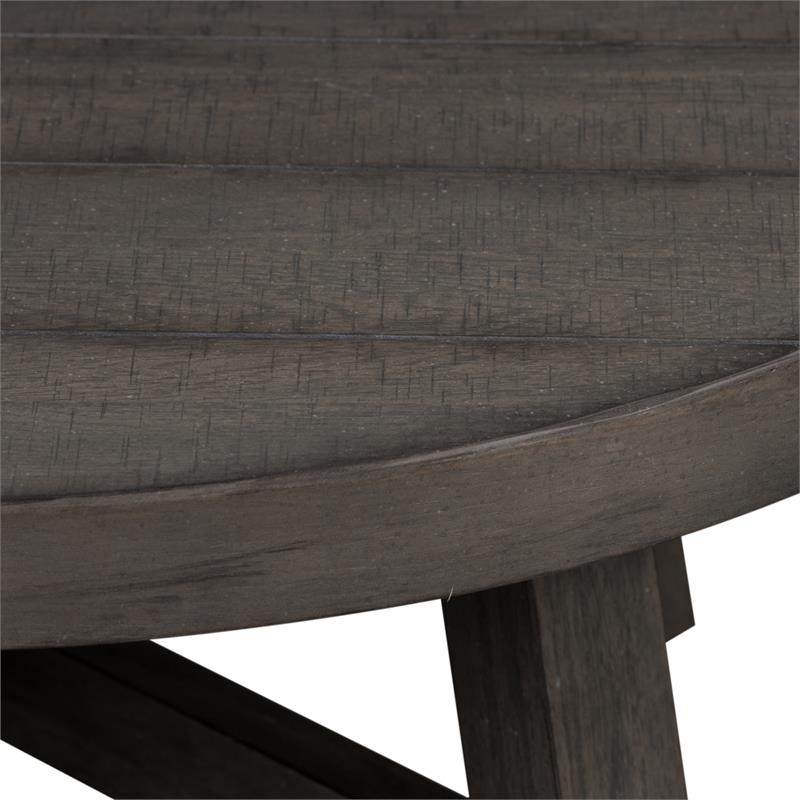 Bowery Hill Modern Splay Leg Round Cocktail Table in Brown