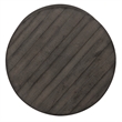 Bowery Hill Modern Wood Drum Cocktail Table in Brown
