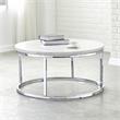 Bowery Hill Marble White Round Cocktail Table Contemporary 36