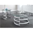 Bowery Hill Metal and Chrome Cocktail Table