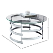 Bowery Hill Metal and Chrome Cocktail Table