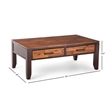 Bowery Hill Rectangular Two Tone Cherry Coffee Table