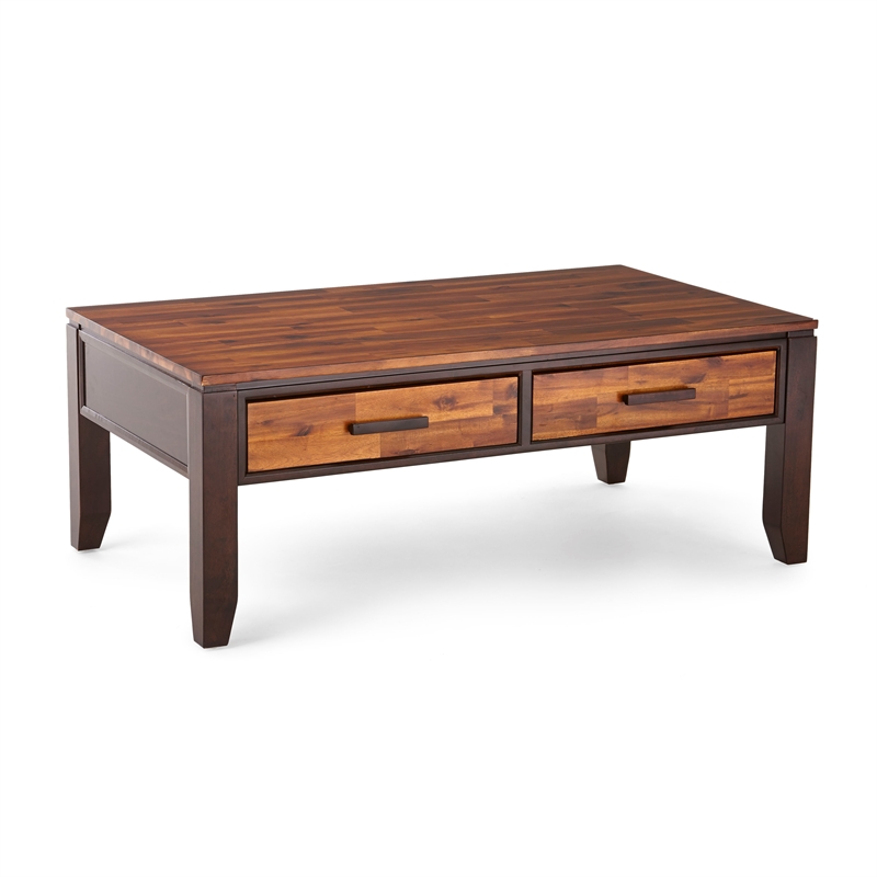 Bowery Hill Rectangular Two Tone Cherry Coffee Table