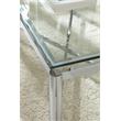 Bowery Hill Chrome Metal and Glass Cocktail Table