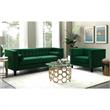 Bowery Hill Round Glass Top Coffee Table in Gold