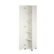 Bowery Hill Wood White Storage Cabinet Rectangular Waterproof 74.29