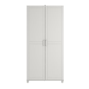 Bowery Hill 36&quot Transitional Wood Utility Storage Cabinet in White