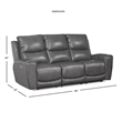Bowery Hill Leather Power Reclining Sofa