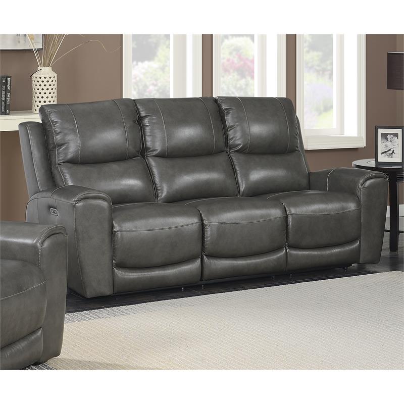 Bowery Hill Leather Power Reclining Sofa