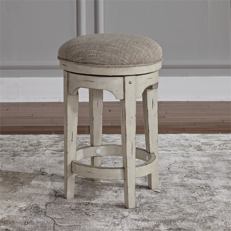 Bowery Hill Antique White Bar Table Set Unassembled