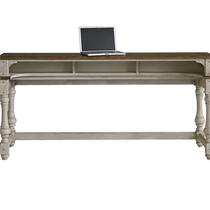 Bowery Hill Antique White Bar Table Set Unassembled