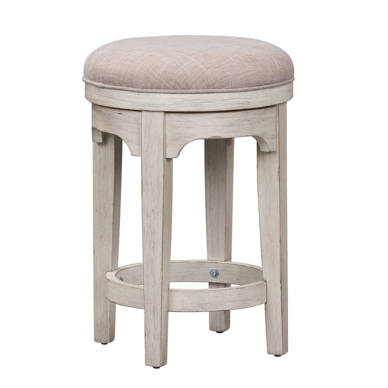 Bowery Hill Antique White Bar Table Set Unassembled