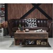 Bowery Hill Particle Board Brown Coffee Table Rectangular Lift Top 41