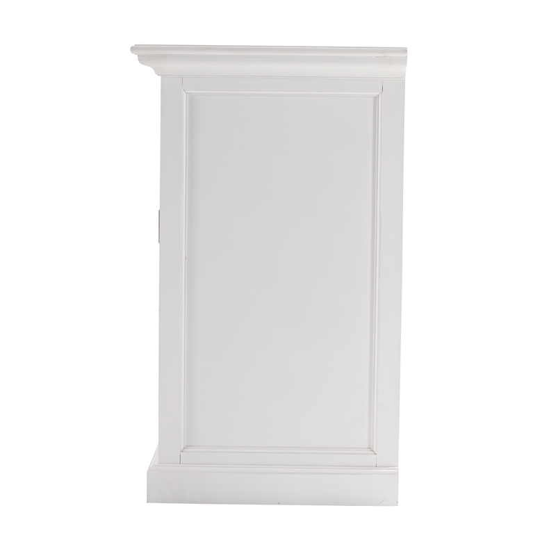 Bowery Hill Mahogany Wood Buffet with 4 Doors 3 Drawers in White