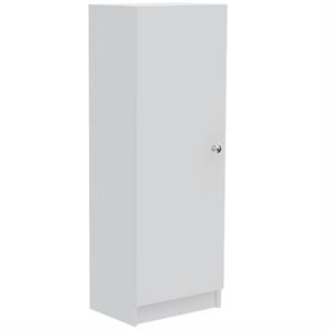 Bowery Hill Engineered Wood White Pantry Cabinet Rectangular 47.4&quot Unassembled