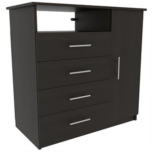 Bowery Hill Contemporary 4 Drawer Dresser in Espresso