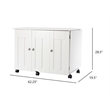Bowery Hill Engineered Wood Drop-Leaf Sewing or Craft Table in Soft White