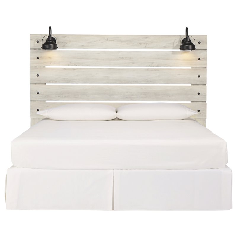 Bowery Hill King Panel Headboard in White Wash