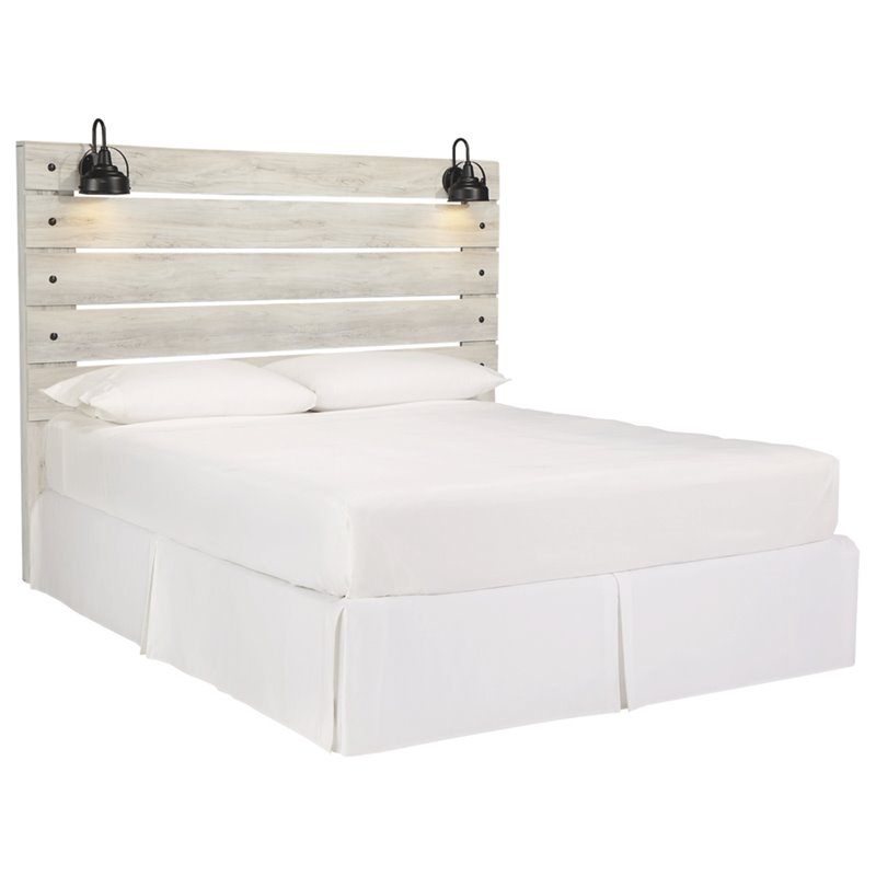 Bowery Hill King Panel Headboard in White Wash