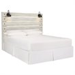 Bowery Hill King Panel Headboard in White Wash