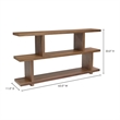 Bowery Hill 2-Shelf Contemporary Veneer Wood Bookcases in Brown