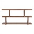 Bowery Hill 2-Shelf Contemporary Veneer Wood Bookcases in Brown