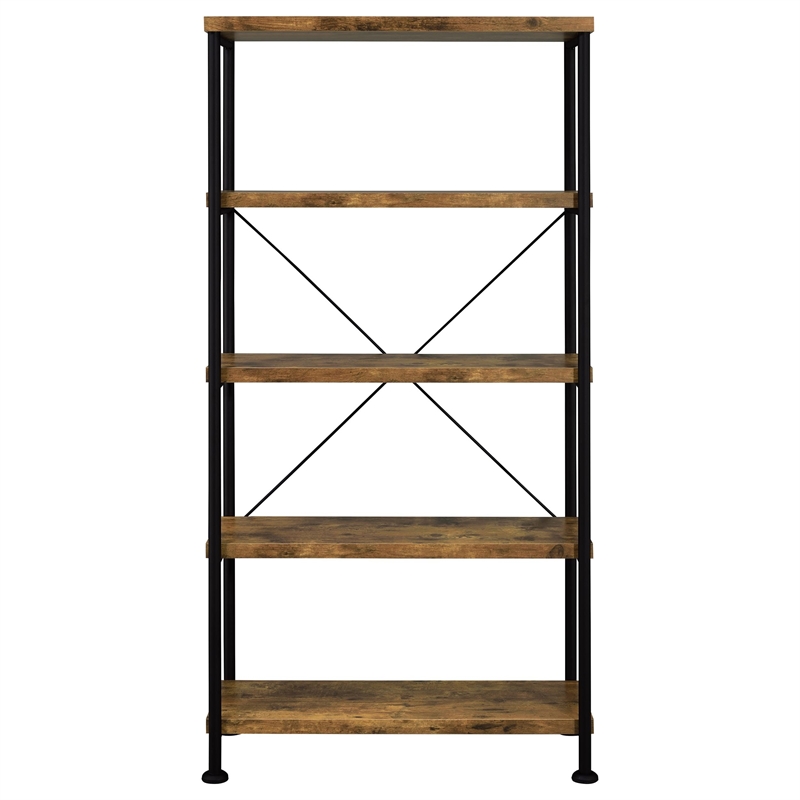 Bowery Hill 4 Shelf Bookcase in Antique Nutmeg