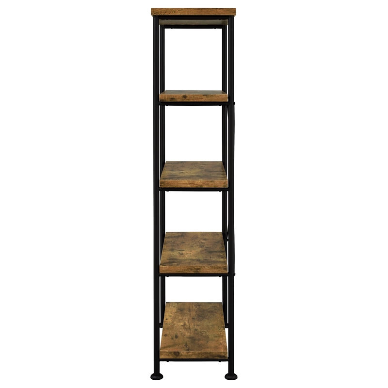 Bowery Hill 4 Shelf Bookcase in Antique Nutmeg