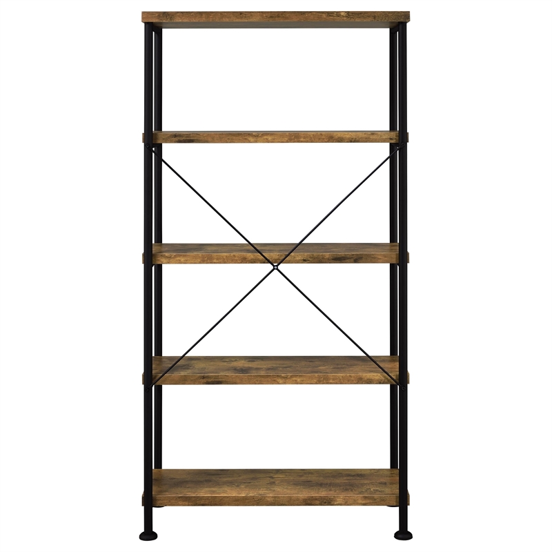 Bowery Hill 4 Shelf Bookcase in Antique Nutmeg