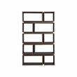 Bowery Hill Geometric Wood Bookcase in Distressed Gray