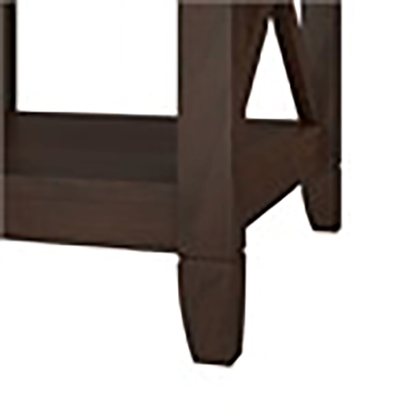 Bowery Hill Transitional 5-Shelf Wood Tall Bookcase in Bing Cherry