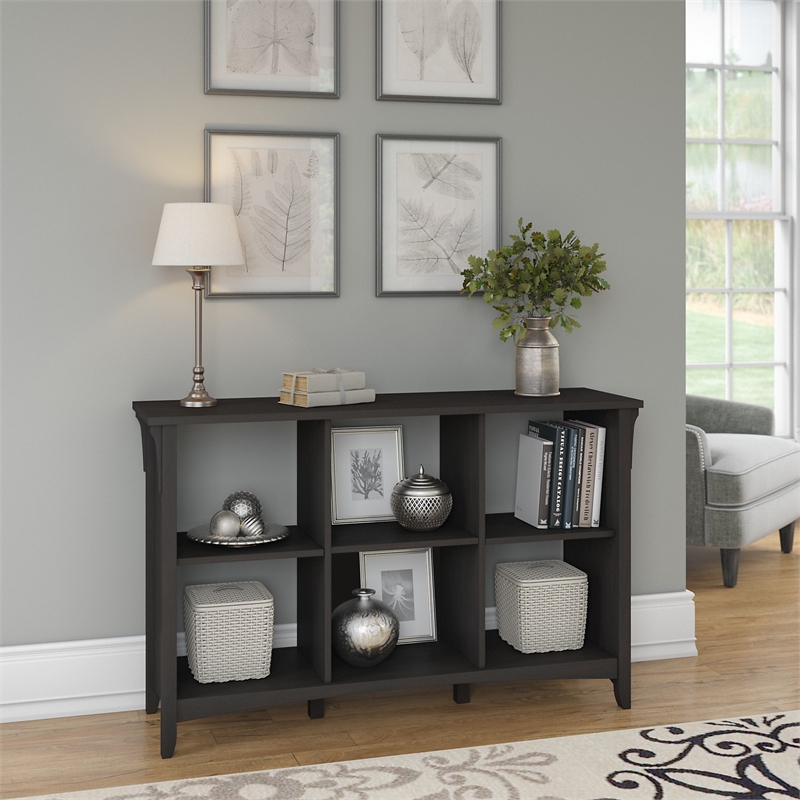 Bowery Hill Furniture 6 Cube Organizer in Vintage Black