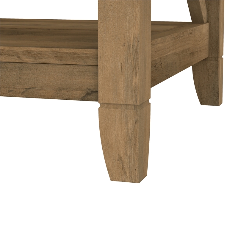 Bowery Hill 5-Shelf Coastal Wood Tall Bookcase in Reclaimed Pine