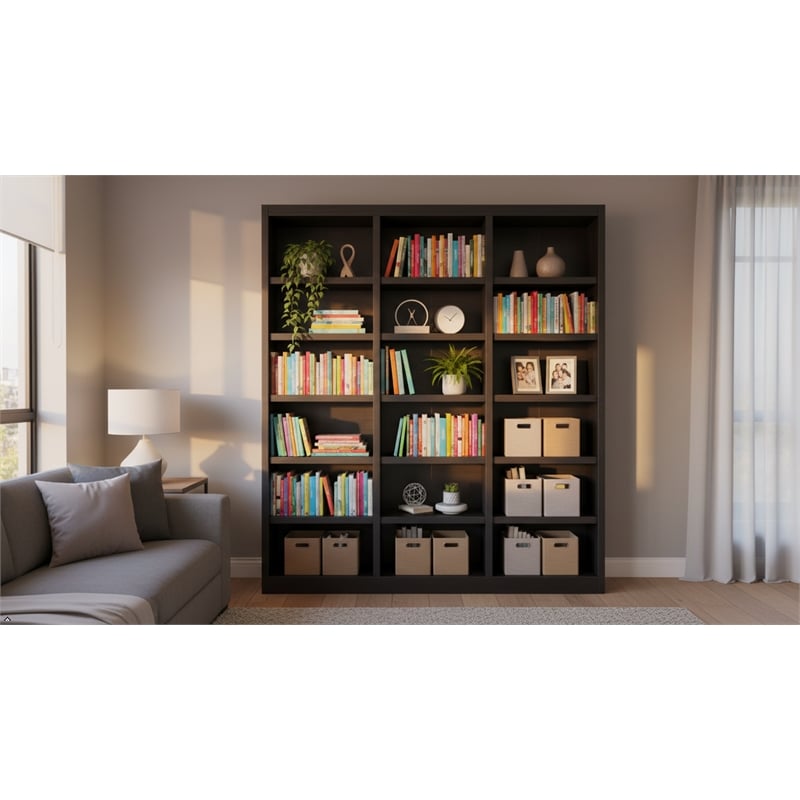 Bowery Hill Wood Cherry Bookcase Rectangular 84
