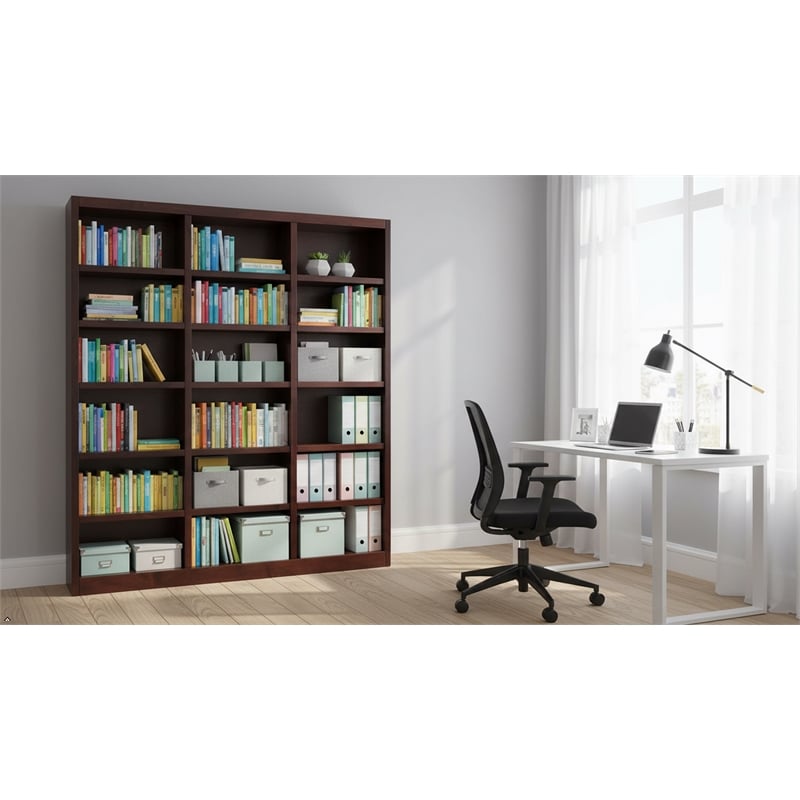 Bowery Hill Wood Cherry Bookcase Rectangular 84