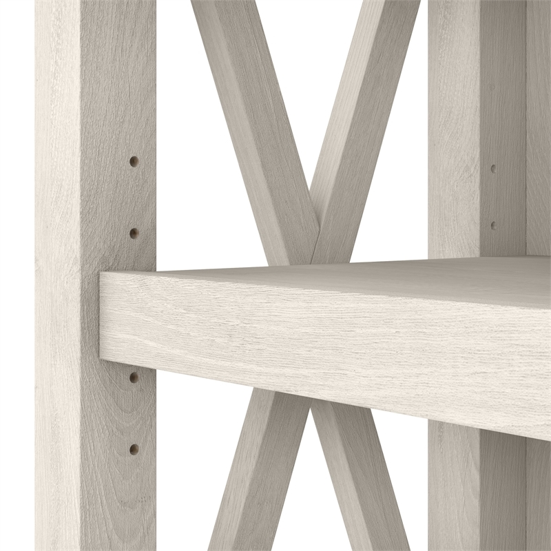 Bowery Hill Engineered Wood Line White Oak Bookcase Tall 5-Shelf Rectangular 65.98