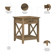 Bowery Hill Contemporary Engineered Wood End Table with Storage in Pine